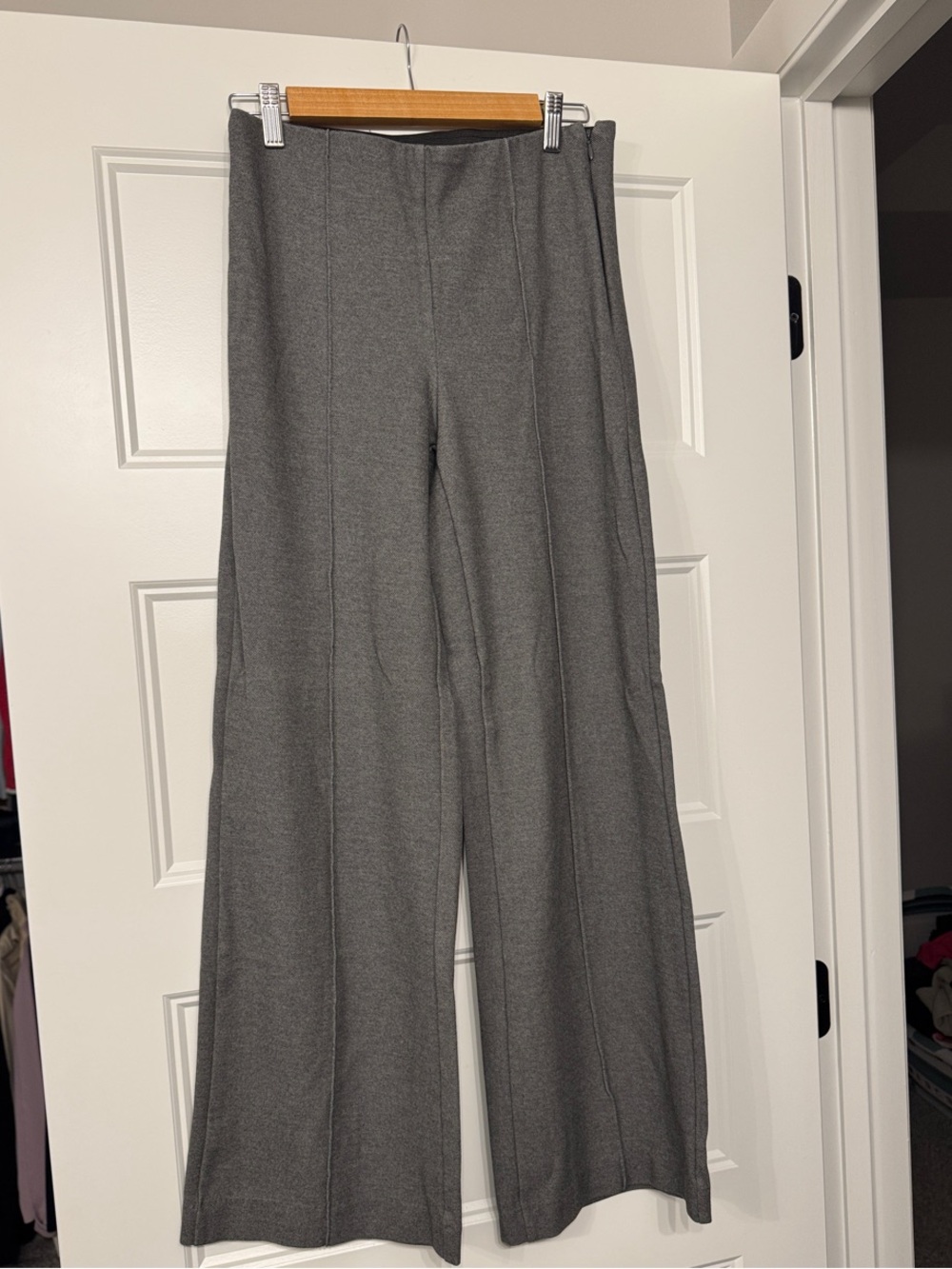 Gray Ann Taylor Wide-Leg Women's Dress Pants